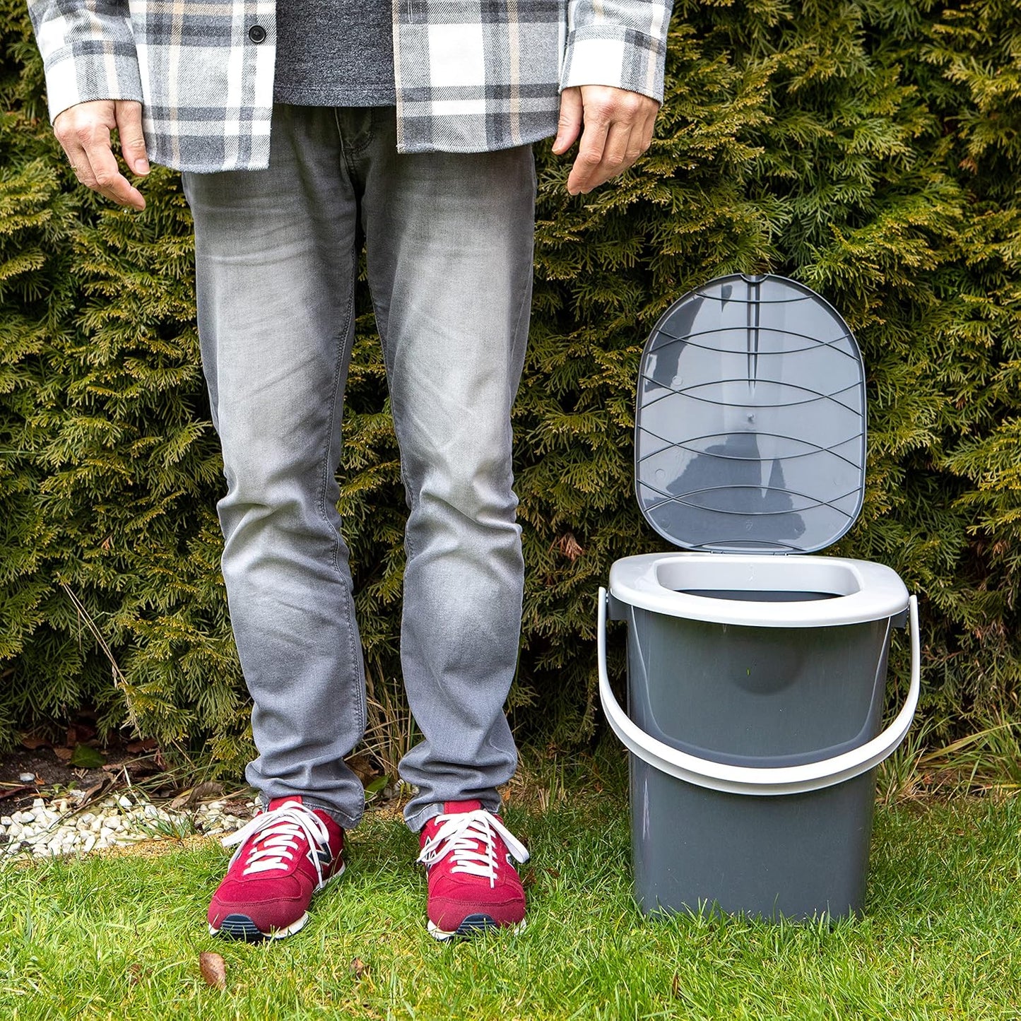 Mobile Campingtoilette 22L, Tragkraft bis 120kg