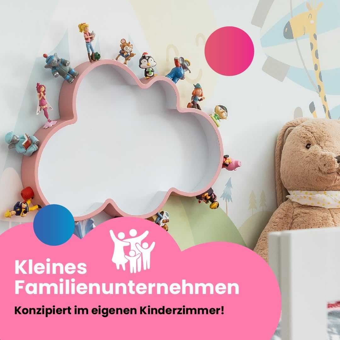 Magnetisches Wolken-Wandregal für Tonie Figuren, Rosa