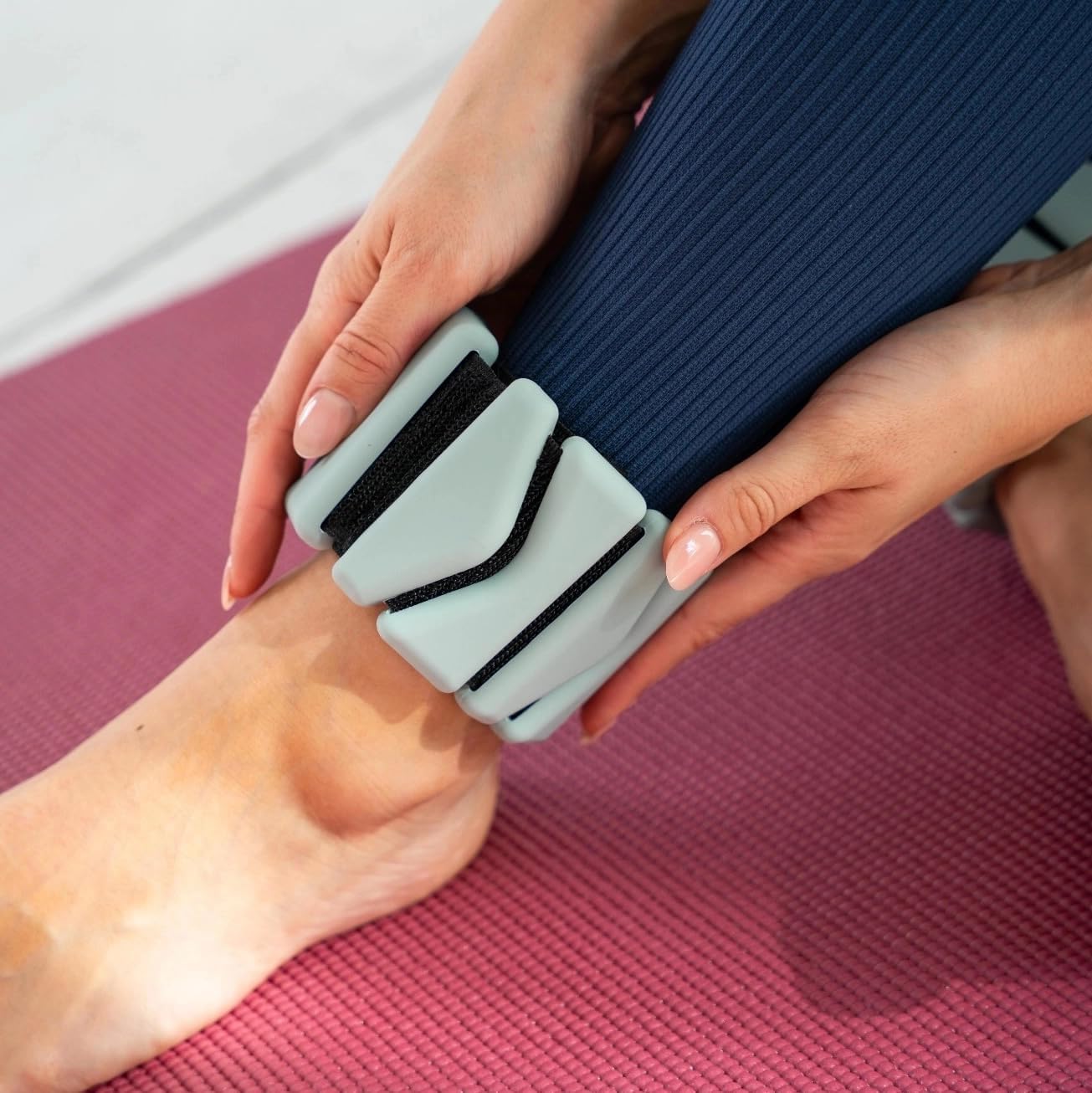 Pilates Gewichtsmanschetten-Set, verstellbar, Berry