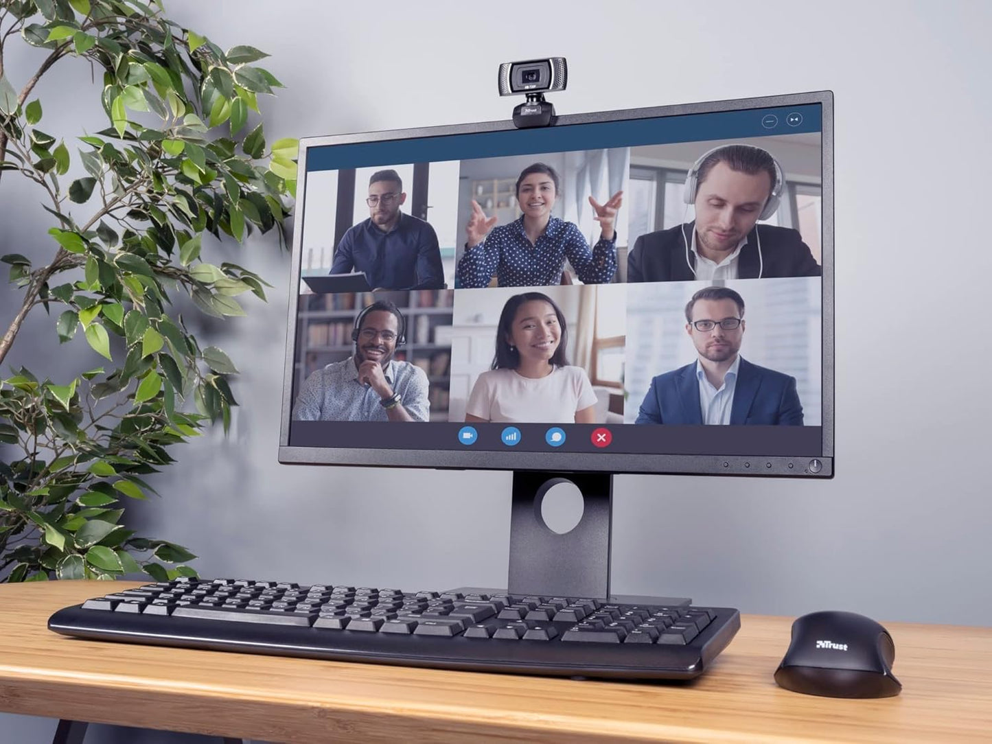 Trino HD Webcam mit Mikrofon und flexiblem Ständer, Trino