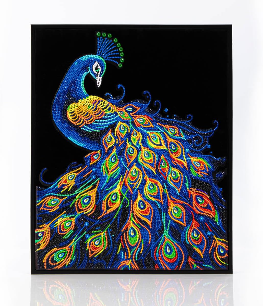 Diamond-Painting-Set Neon Pfau