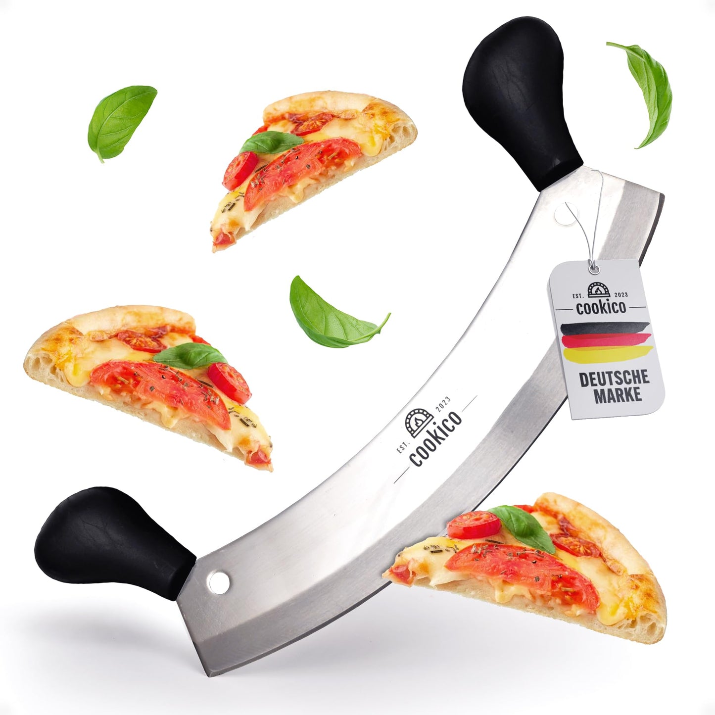 Pizzaschneider mit ergonomischen Handgriffen & Klingenschutz