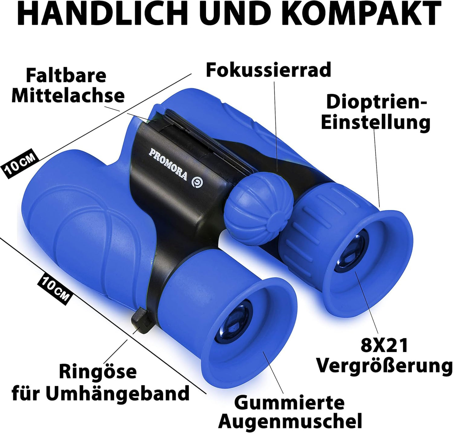 Fernglas-Set für Kinder mit Lupe & Kompass, blau