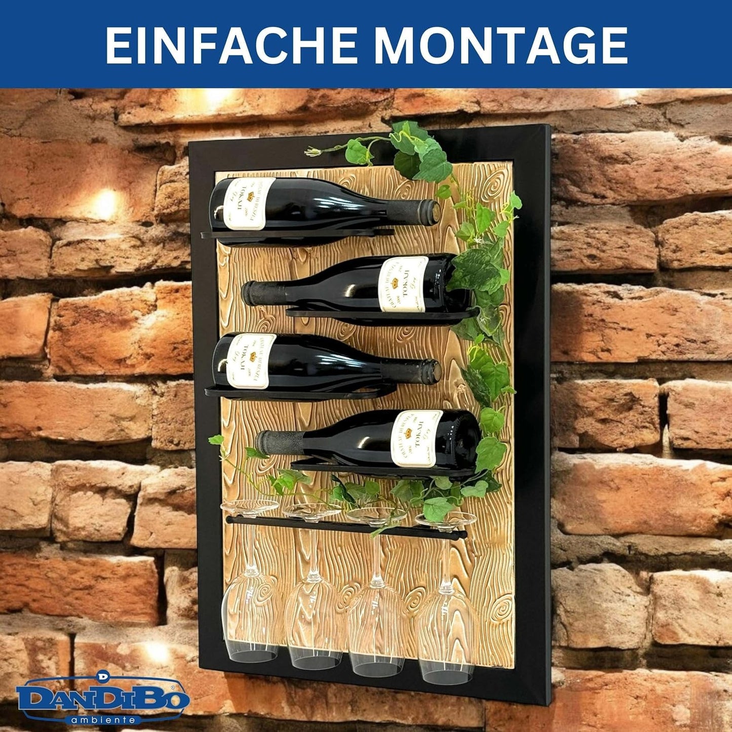 Weinregal mit Glashalter