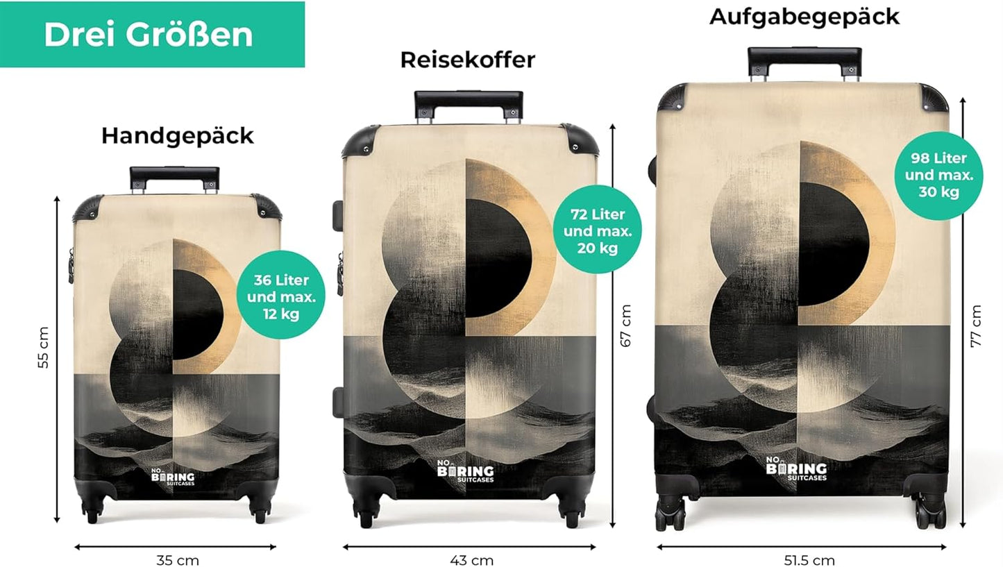 Grosser Hartschalenkoffer, Landschaft - Abstrakt L