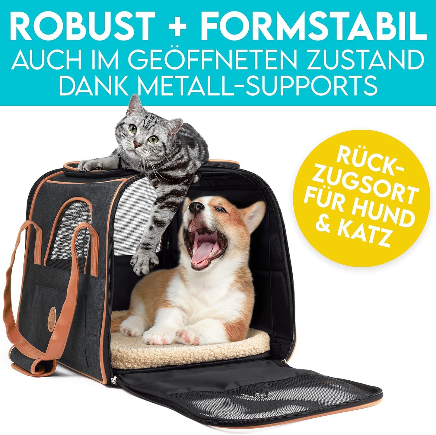 Hundetasche, L 44 x B 32 x H 34 cm Anthrazit