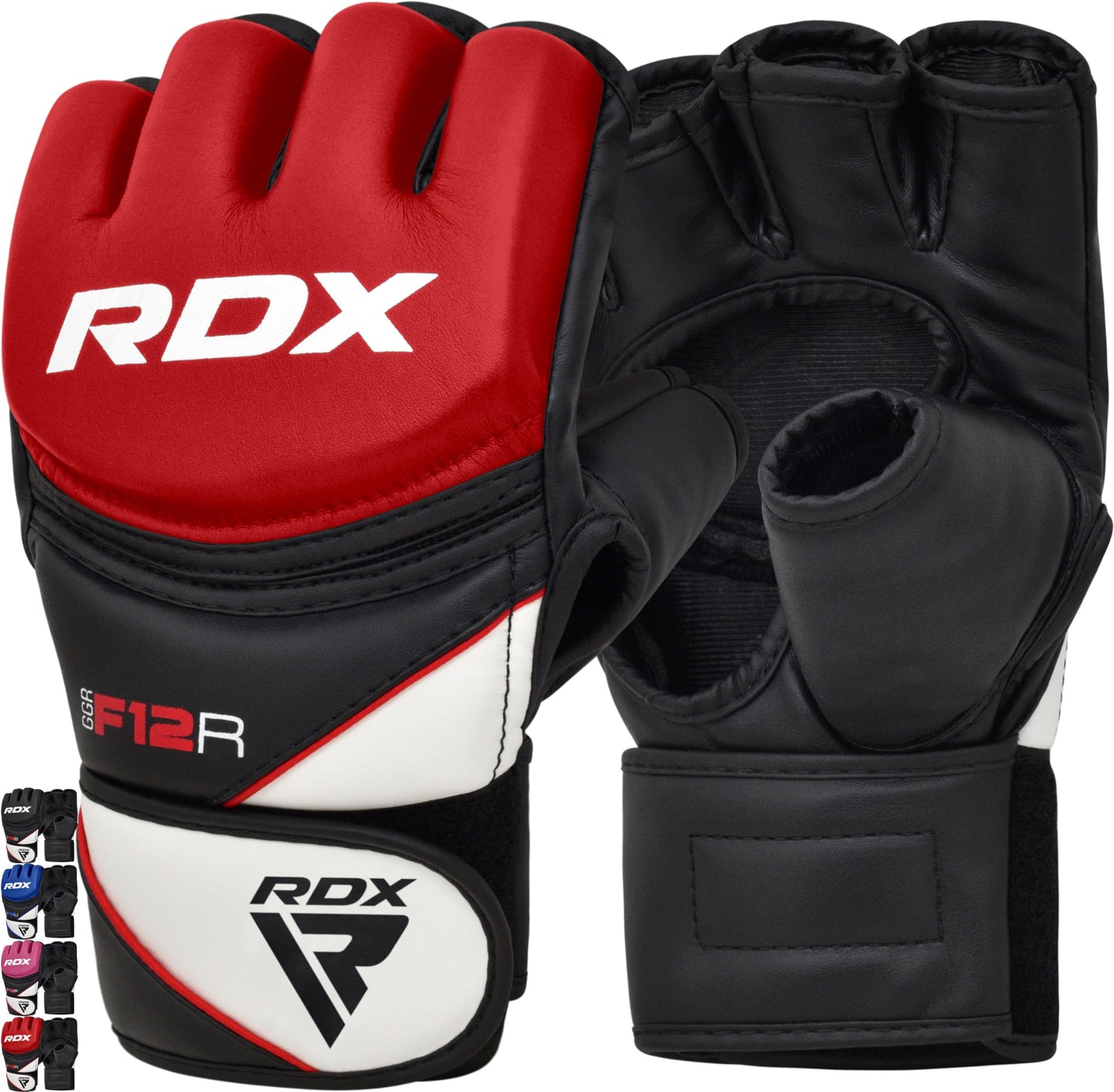 MMA Trainingshandschuhe aus Leder, L rot - rot