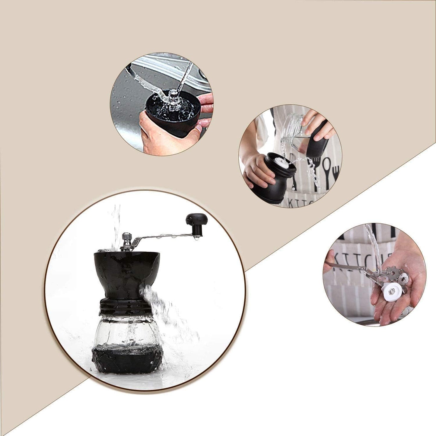 Kaffeemühle mit Keramikmahlwerk, manuell, 11oz grinder
