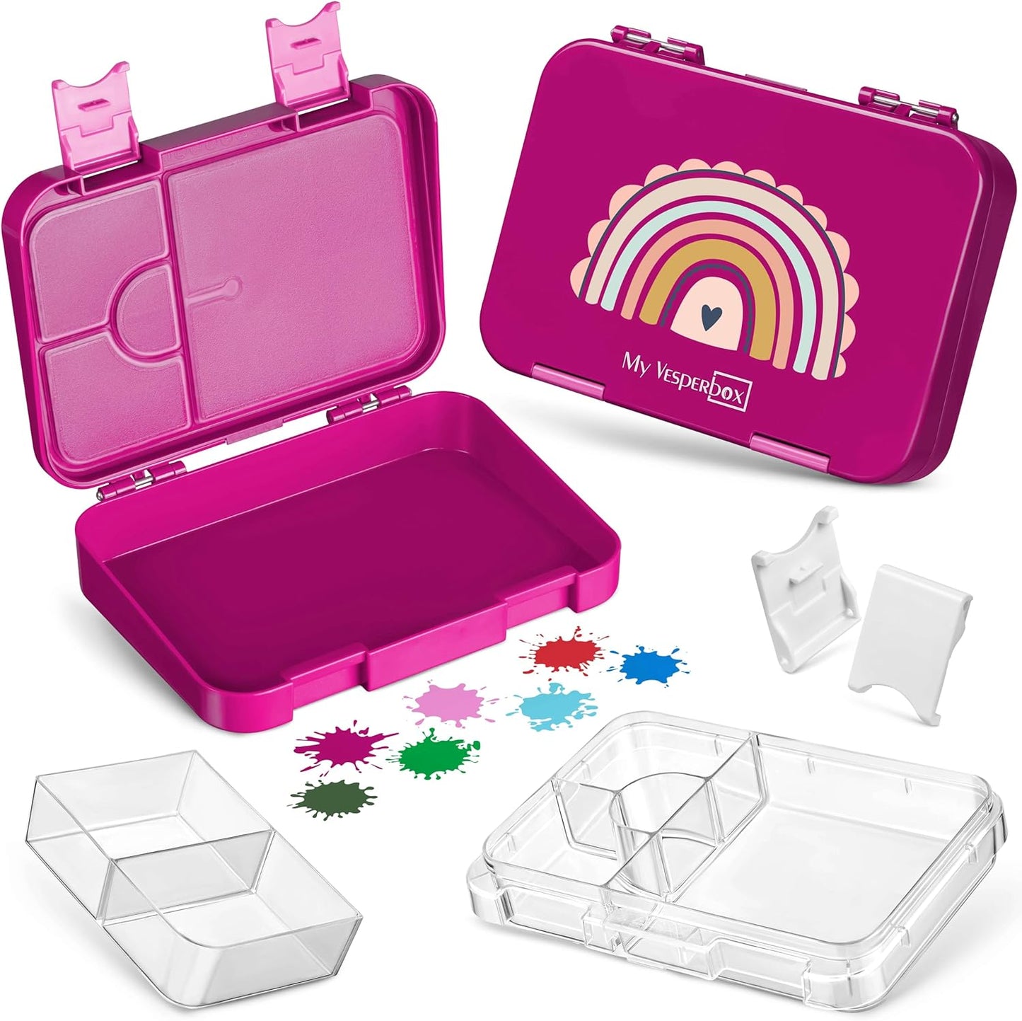 Bento Lunchbox, Lila - Regenbogen
