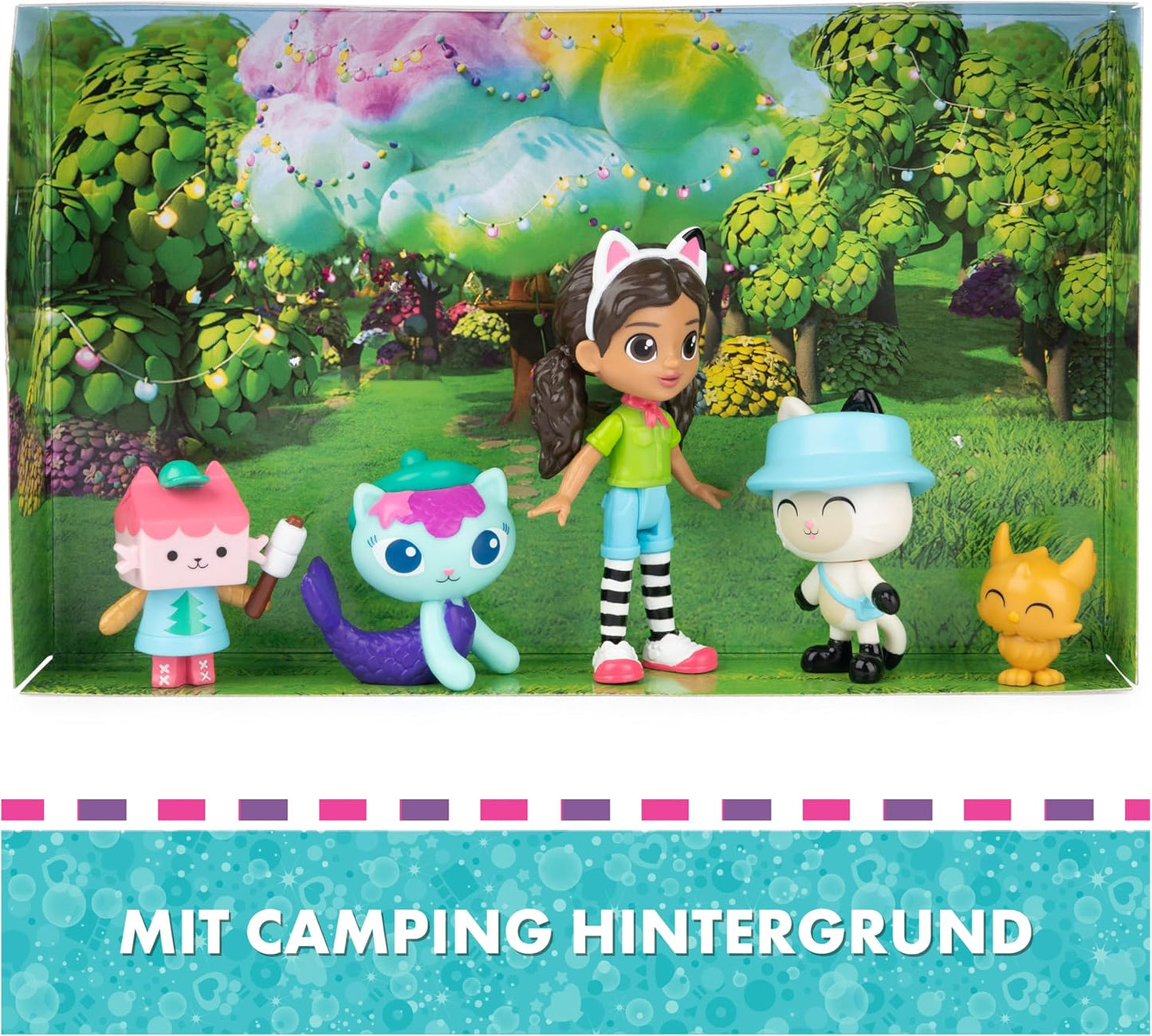 Camping Figuren Set mit Überraschungsbox für Kinder ab 3 Jahren, Camping Figuren Set