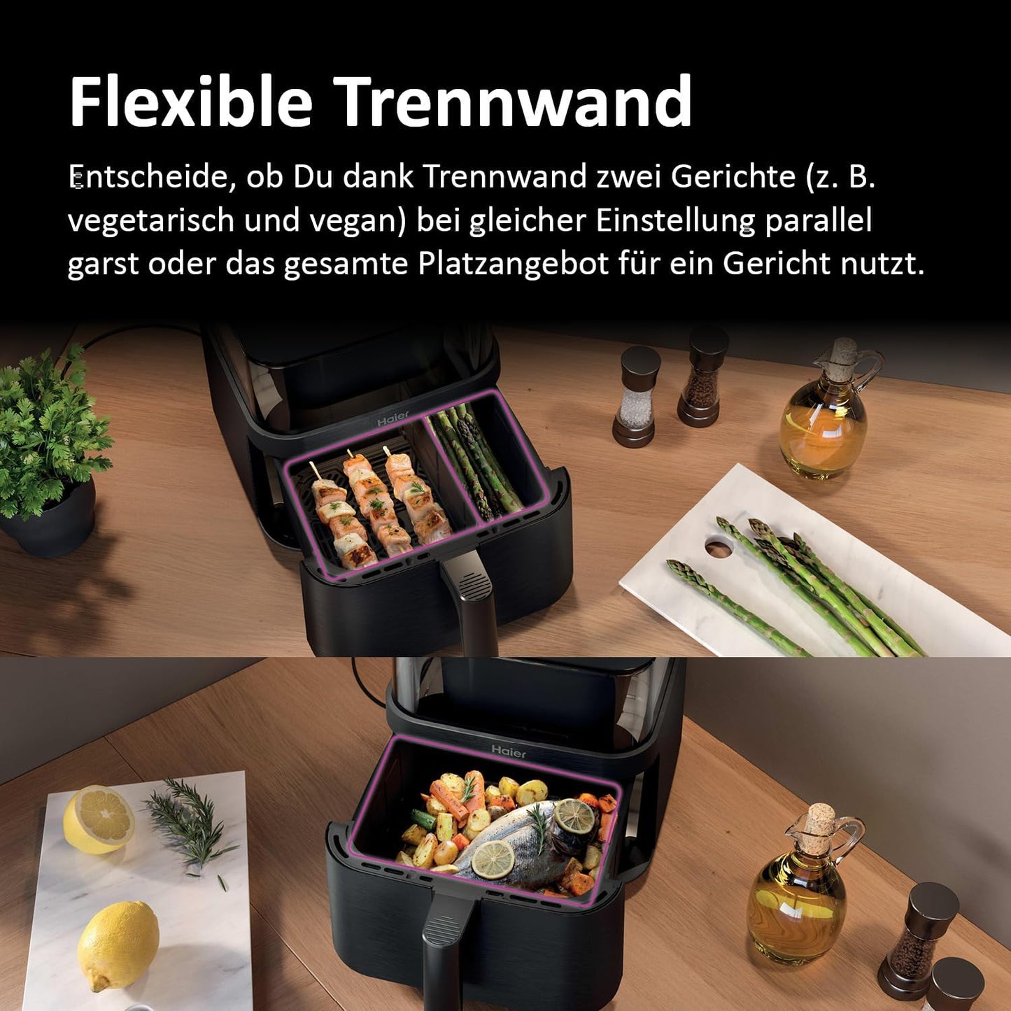 Heissluftfritteuse, 360°