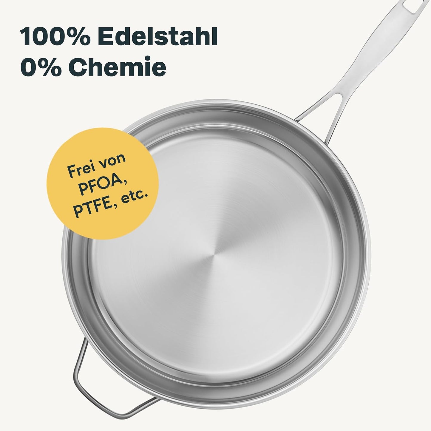 4-teiliges unbeschichtetes Pfannen-Set, Unbeschichtet 4er Set | 20, 24, 28 + 32cm