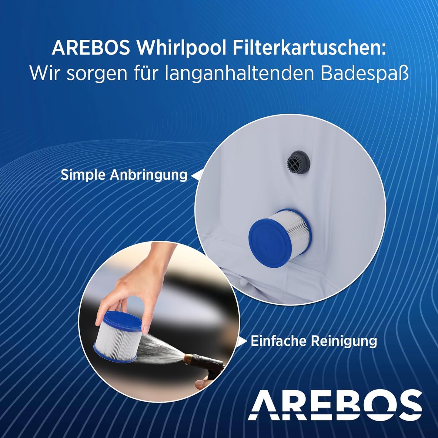 6er-Set Filterkartuschen für aufblasbare Whirlpools