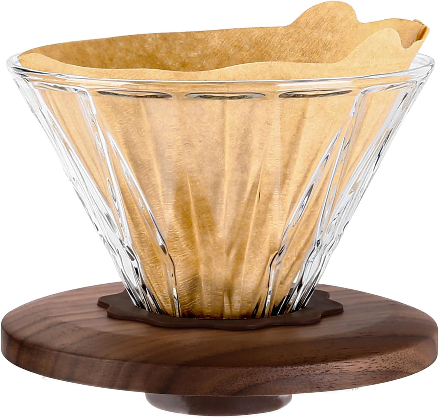 Kaffeetropfer mit 100 Papierfiltern Size 02, Dripper(transparent)