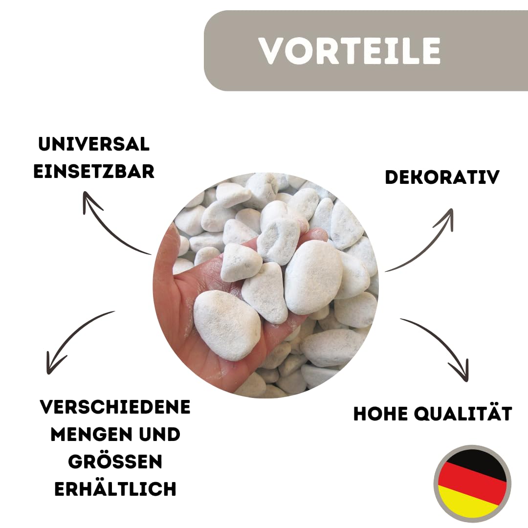 Deko-Steine Carrara Marmorkies, 20 kg, 25-40 mm, 20.0 Kilogramm