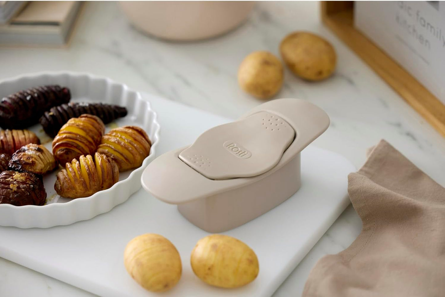 Hasselback Kartoffelschneider, Humus 19 x 8 x 6