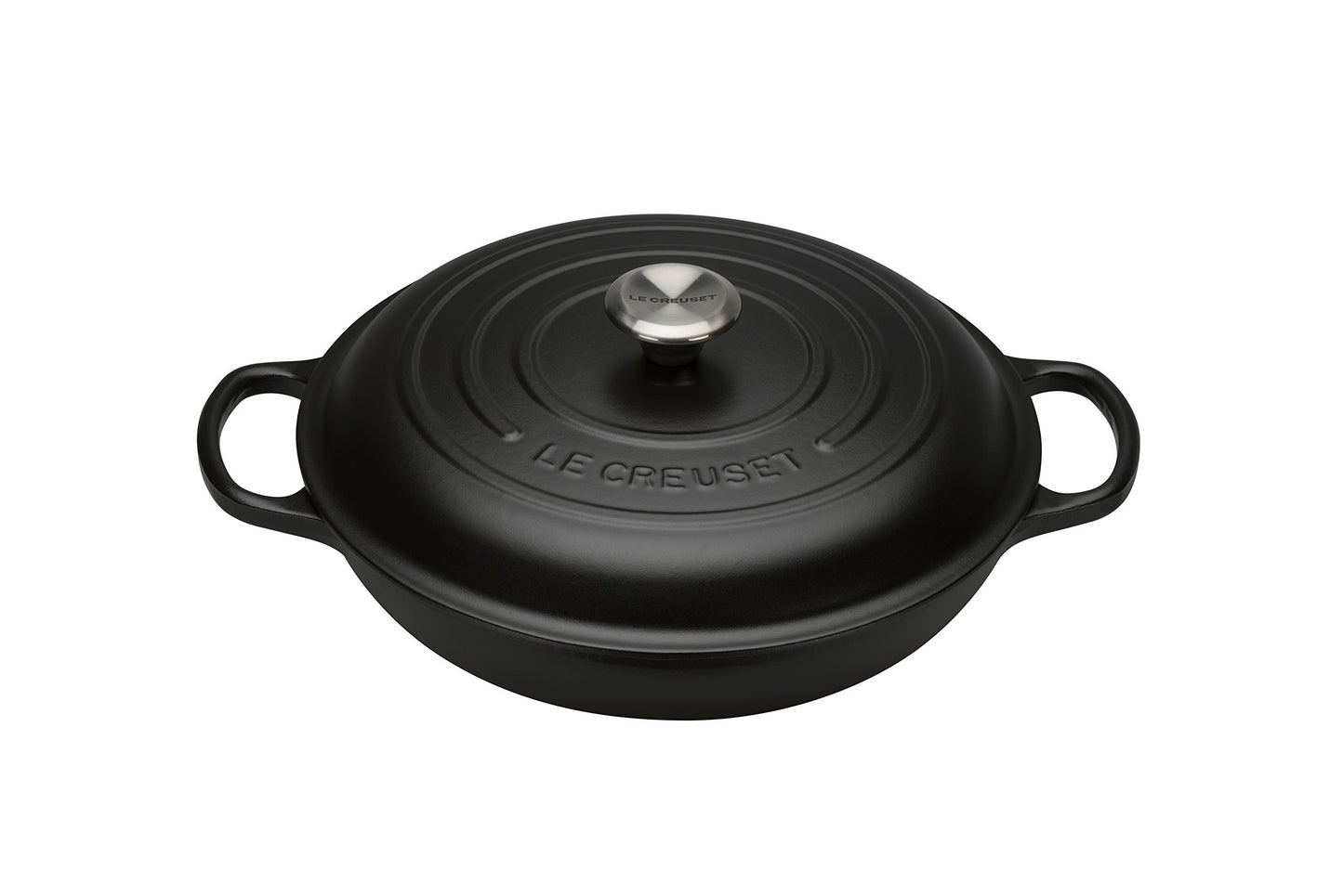 Signature Gusseisen-Gourmettopf, Schwarz Matt 30 cm
