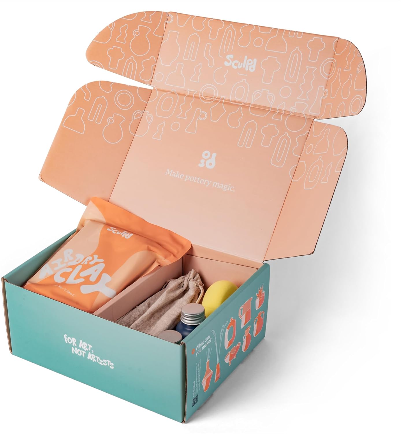 Töpferei Starter-Kit mit Anleitung und Zubehör, Gloss Varnish