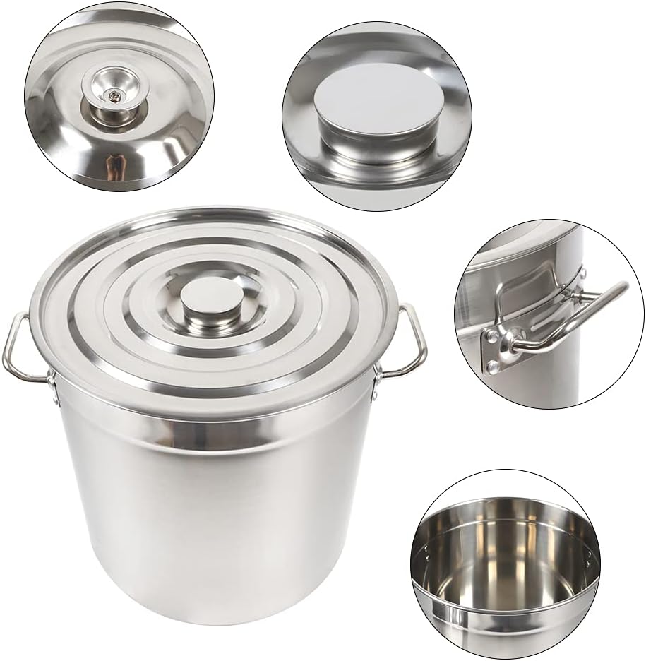 Edelstahl Suppentopf mit Deckel (50 Liter), 50L
