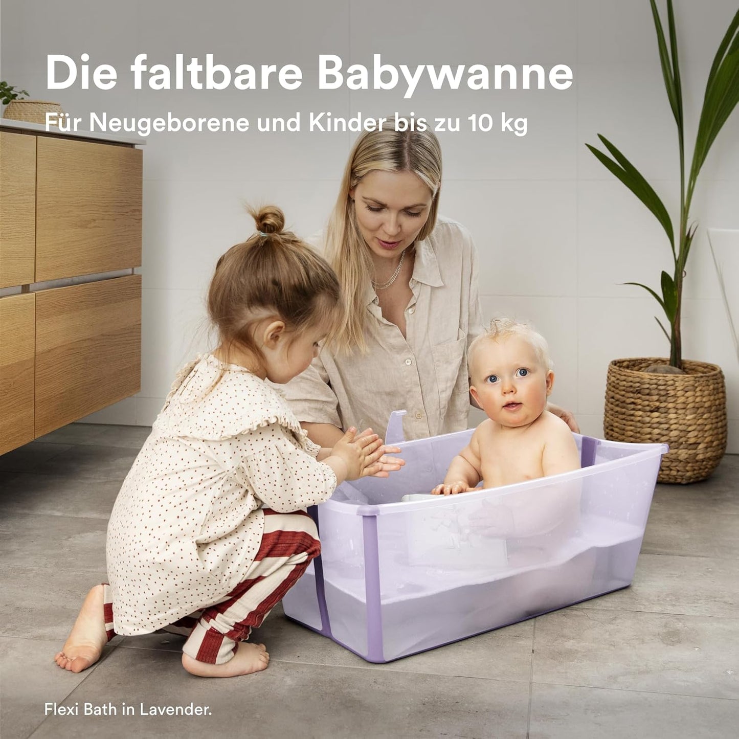 Faltbare Babybadewanne Flexi Bath, Regular - 64 x 24 x 34 (cm) Gelb