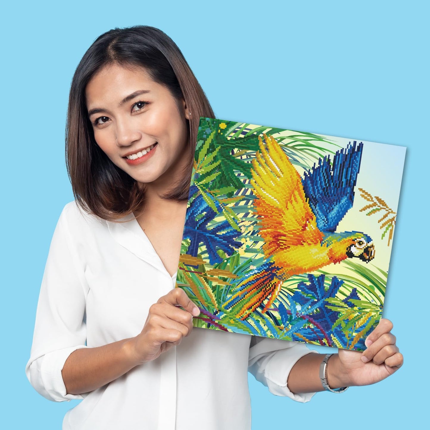 Diamond Painting Set Tropische Majestät, 41 x 41 cm, DD9-050, 41 x 41cm Tropische Majestät