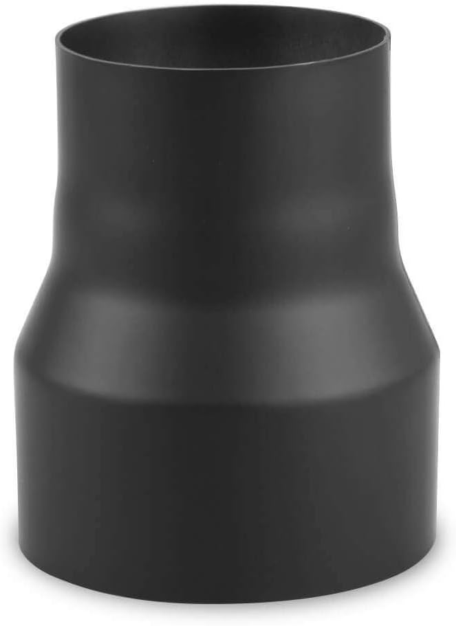 Ofenrohr-Reduzierstück 150 auf 120 mm, Reduzierung 150 auf 120 Schwarz