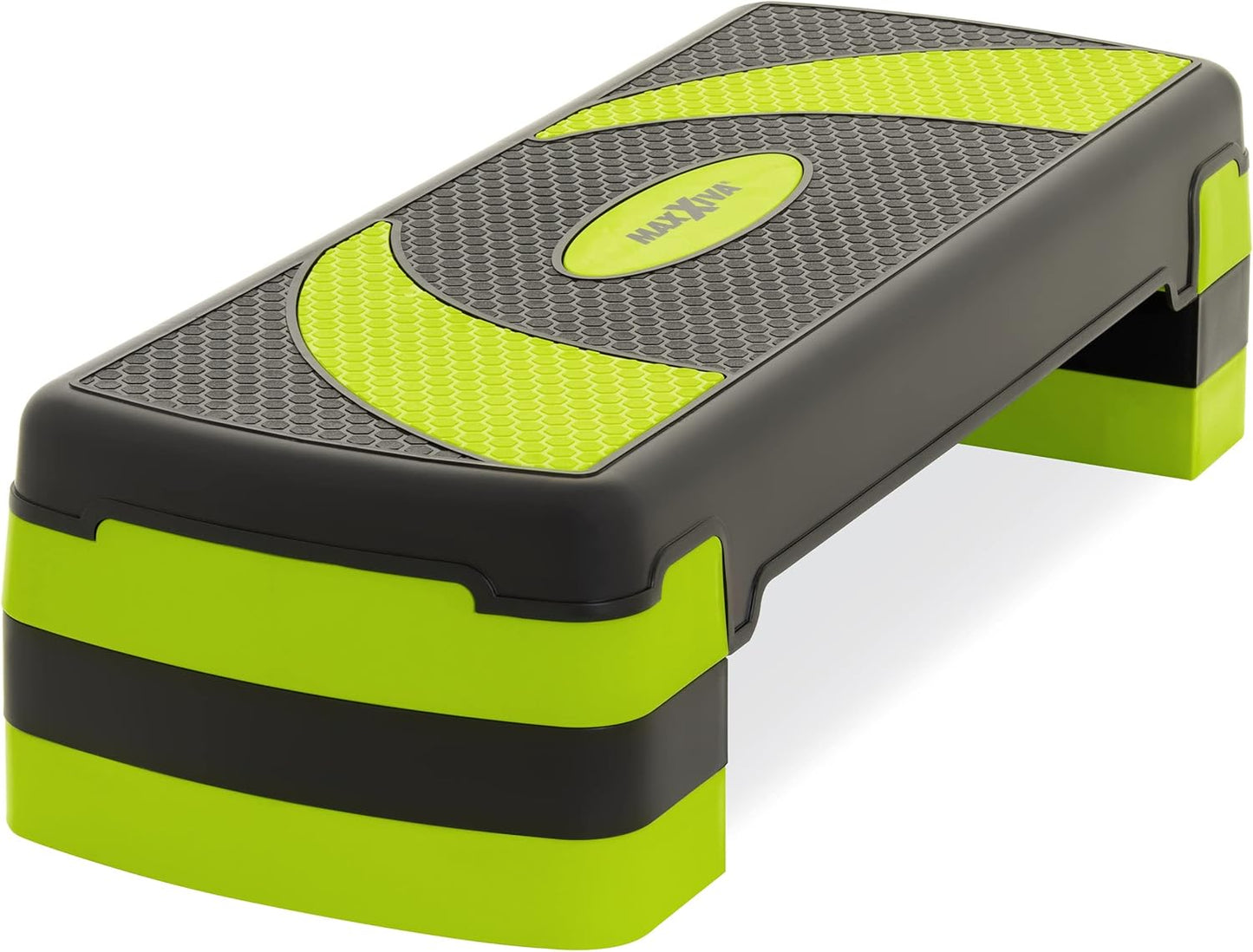Höhenverstellbares Aerobic-Fitness-Steppbrett (80 x 30.5 cm), grün-schwarz