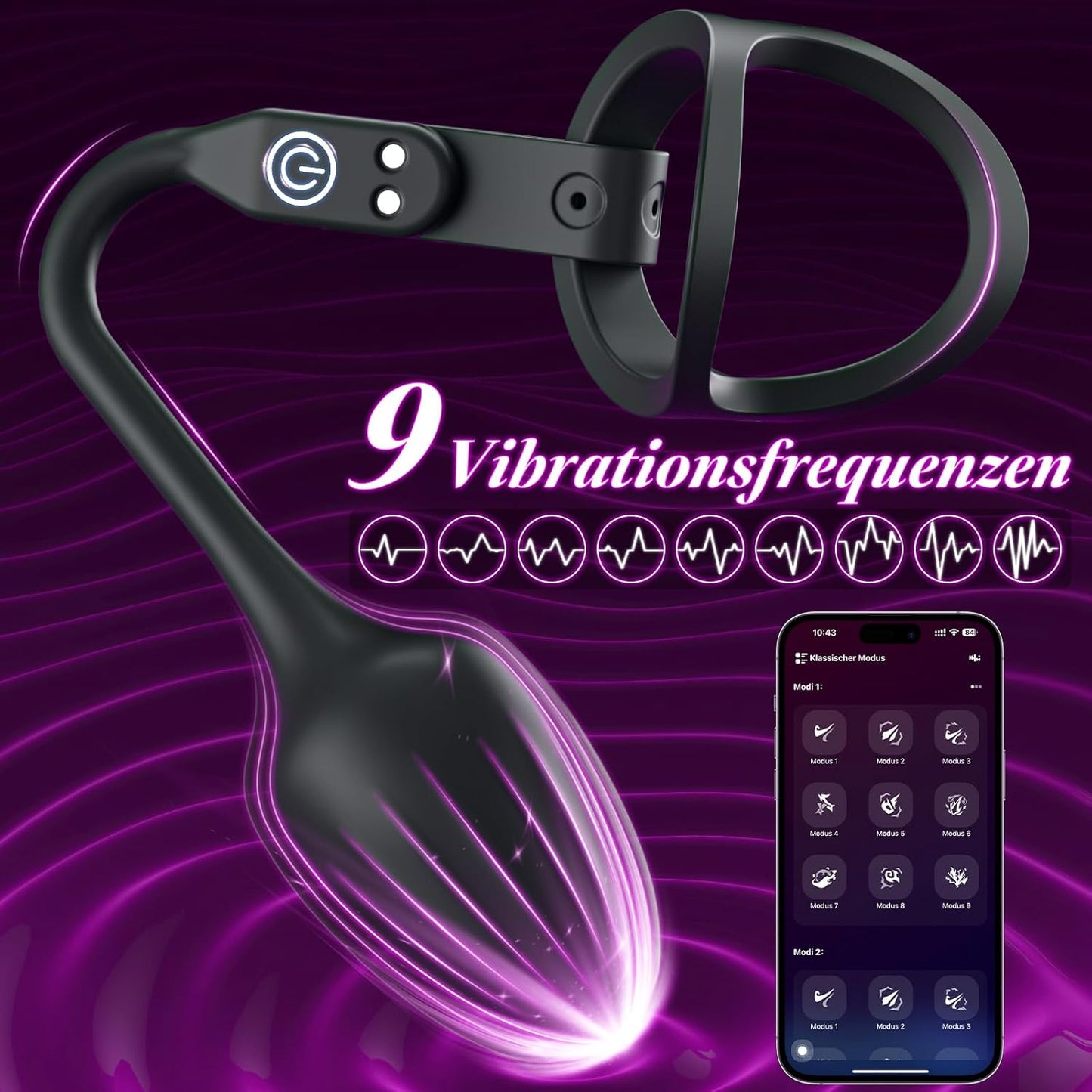 Prostata Stimulation Set mit App-Fernbedienung