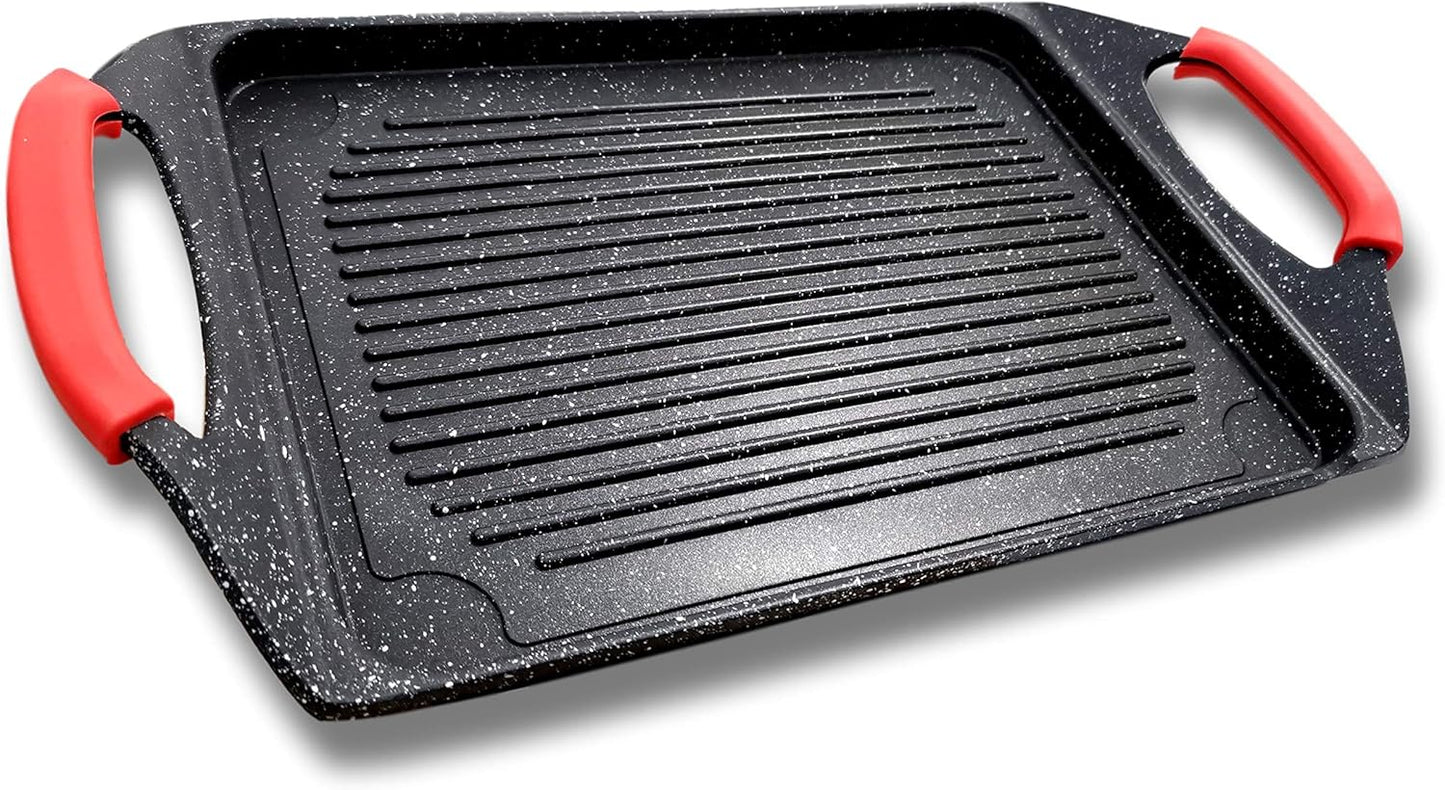 Grillplatte in Steinoptik, 35x22cm
