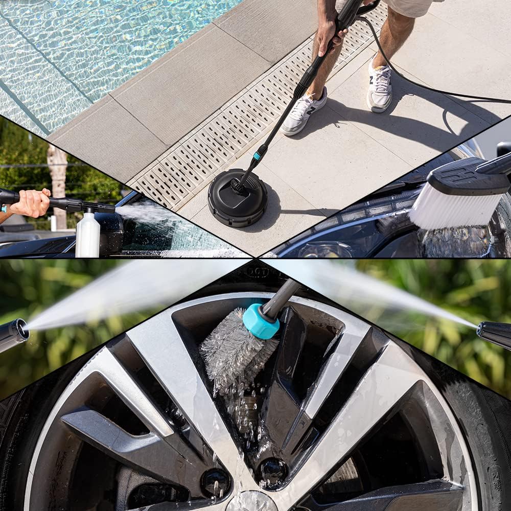 Hochdruckreiniger HydroBoost 1600, 1600 W / 2 Düsen + Zubehör für den Boden