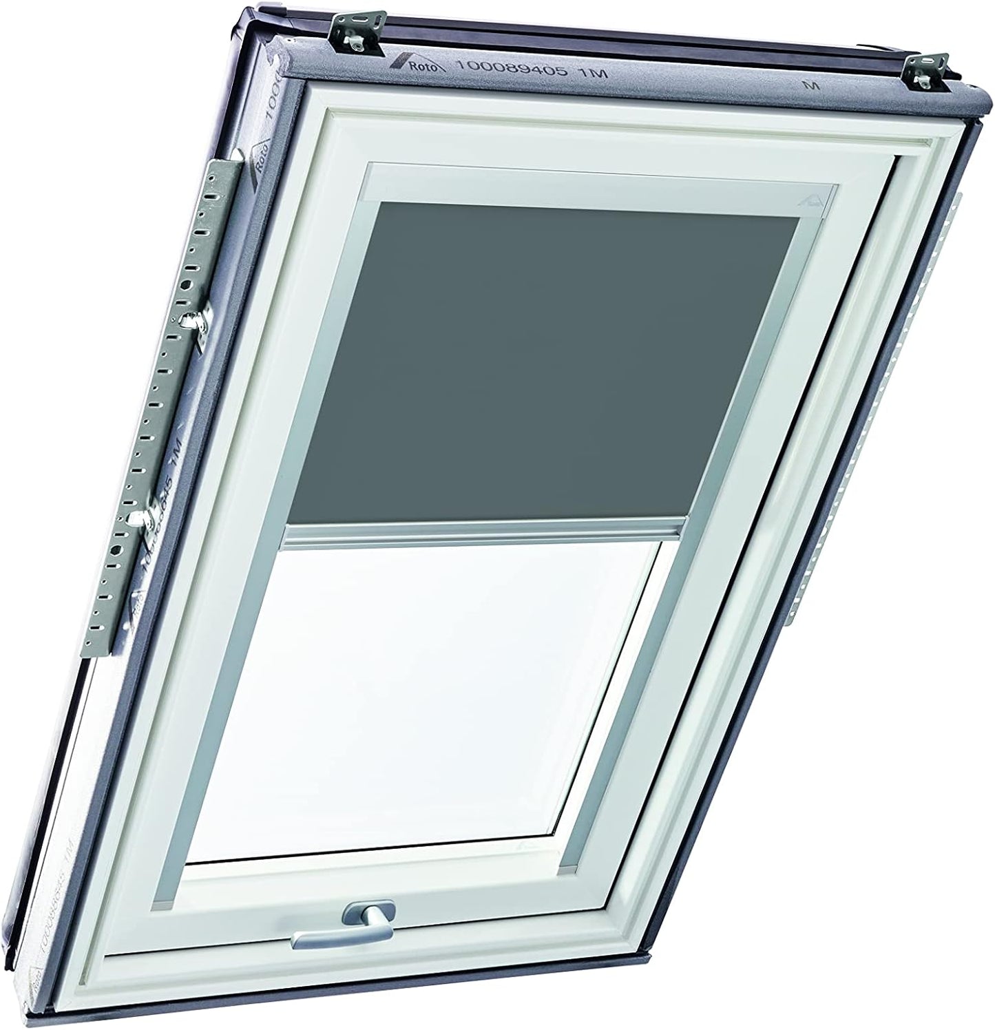Tageslichtrollo für Dachfenster Designo R6/R8 i8 Classic, Führungsschiene Silber, B95 x H58cm, Dunkelgrau