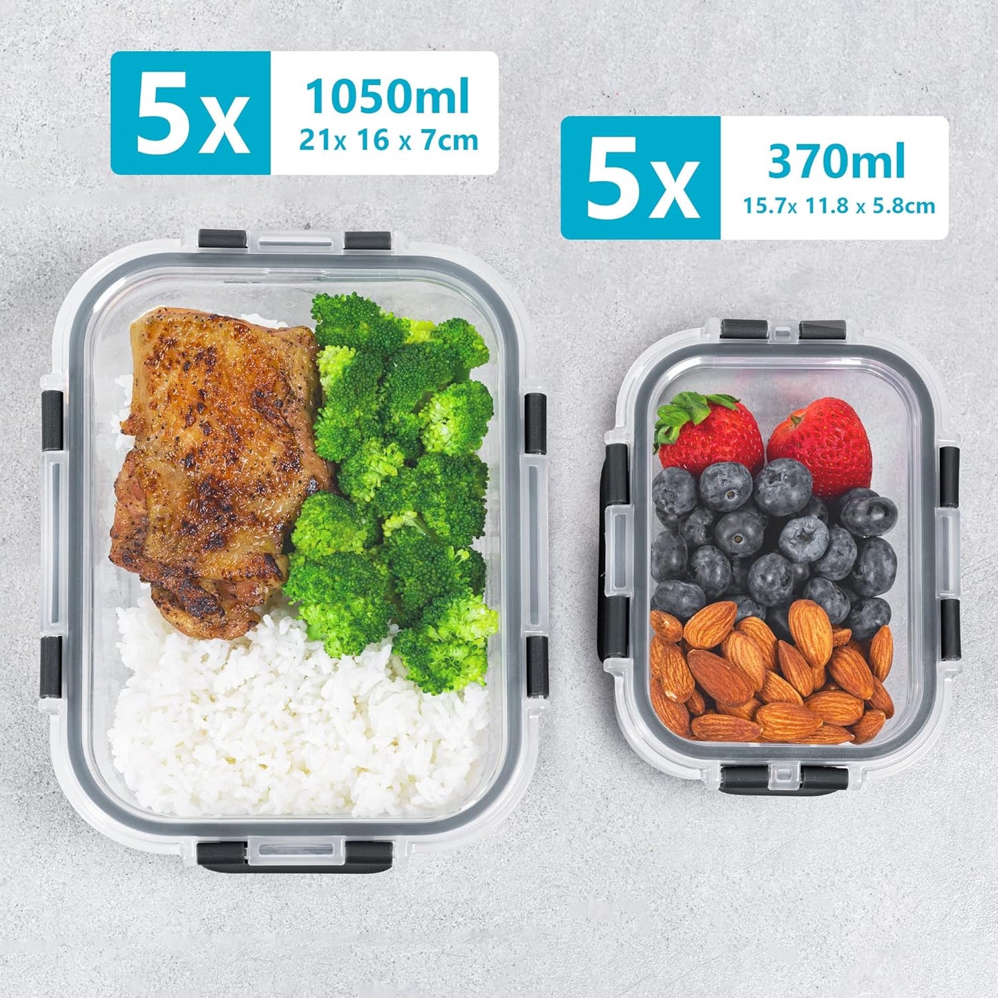 Meal Prep - 10-teiliges Frischhaltedosen-Set