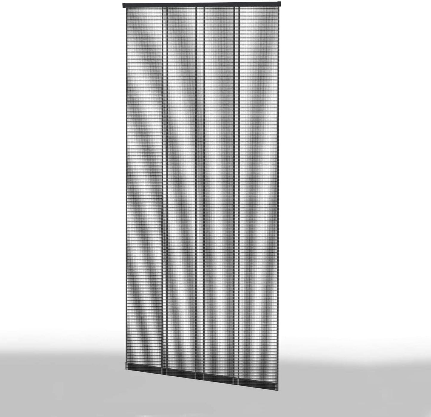 Klemm-Lamellenvorhang Comfort, zuschneidbar, 100x220 cm, 100 x 220 cm (Selbstbausatz) Anthrazit