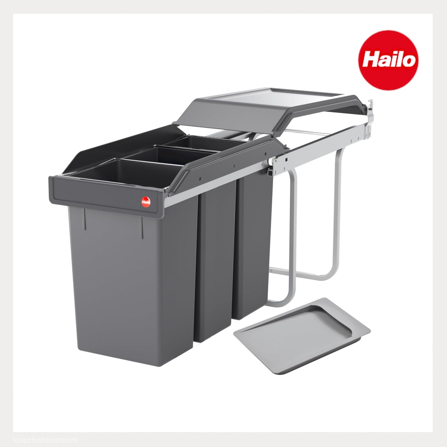 Einbau-Mülleimer mit Mülltrennsystem (3x10 L), 3650132