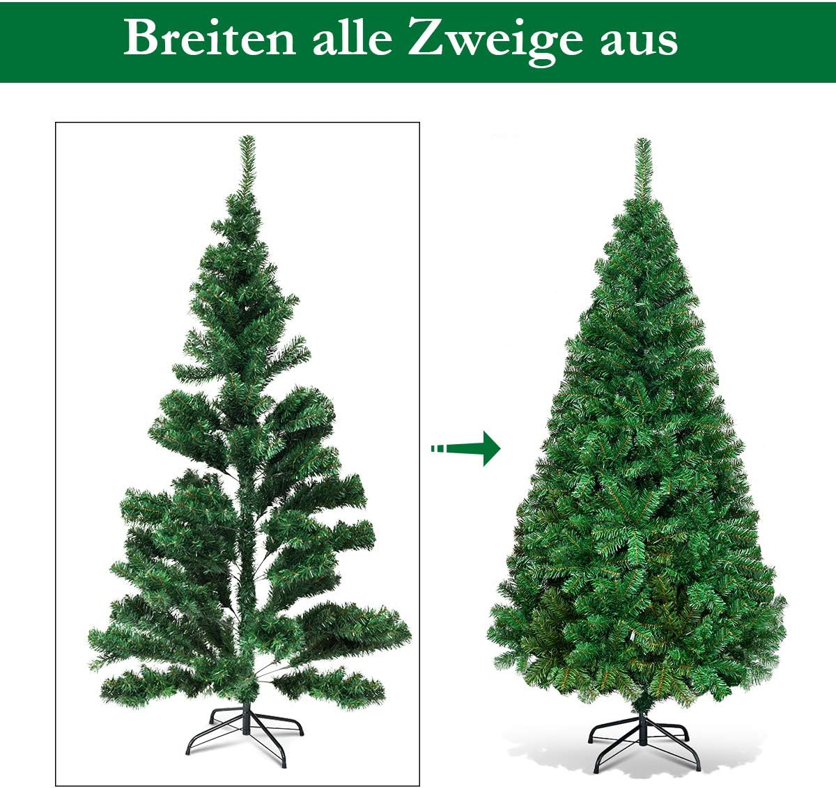 Künstlicher Weihnachtsbaum, Grün 150 cm