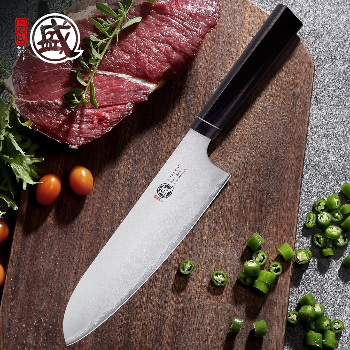 Professionelles Santoku Kochmesser, 18 cm