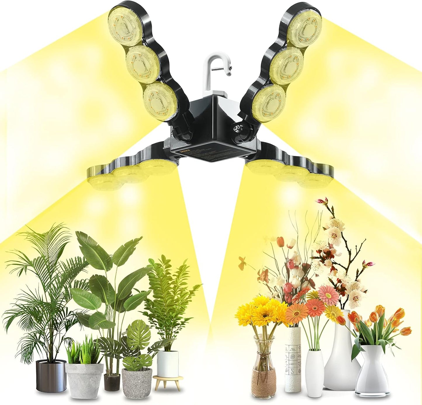 Pflanzenlampe LED Vollspektrum, 60W mit Haken