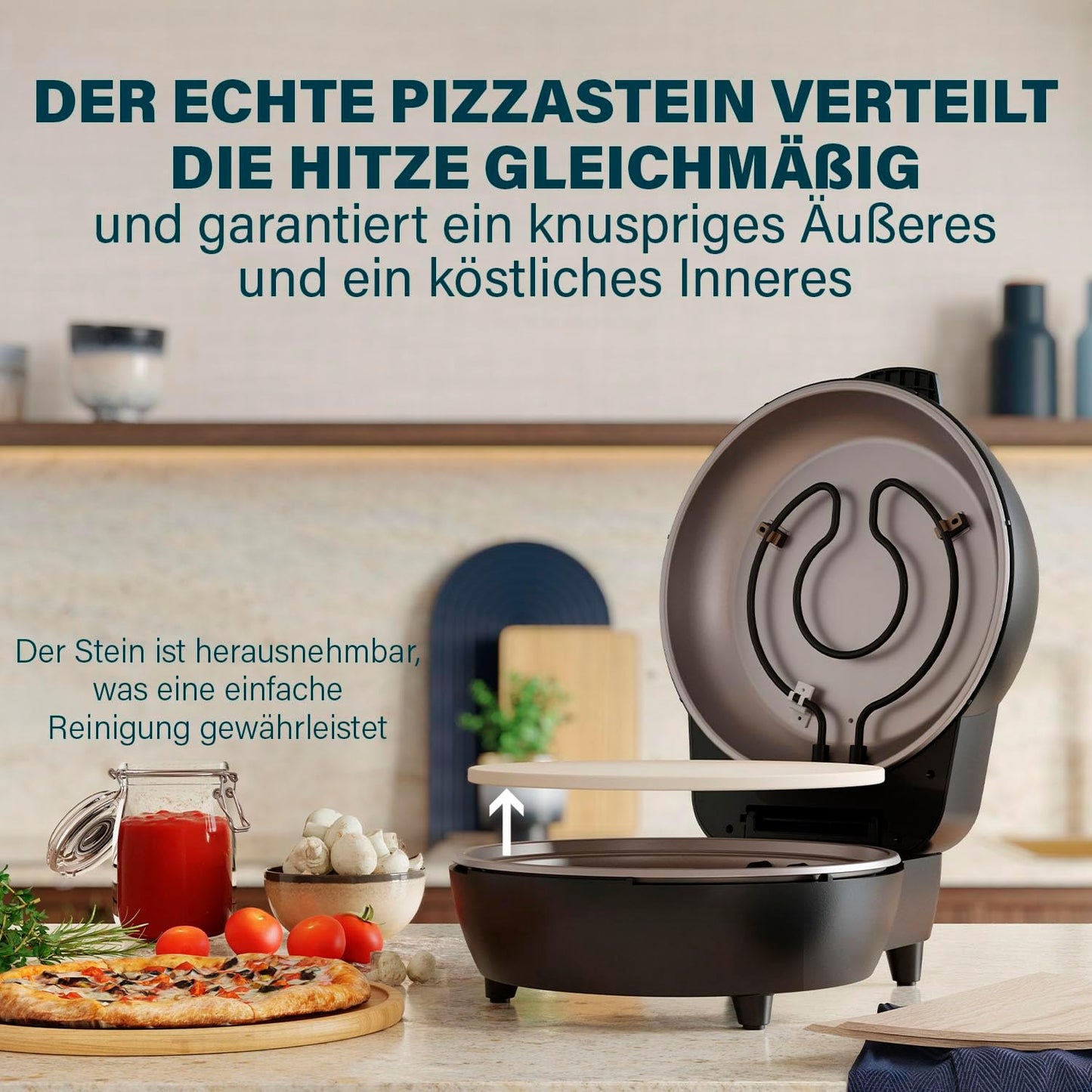 Pizzaofen Modell SDA 01.115005.01.001, Ø30 cm, Schwarz