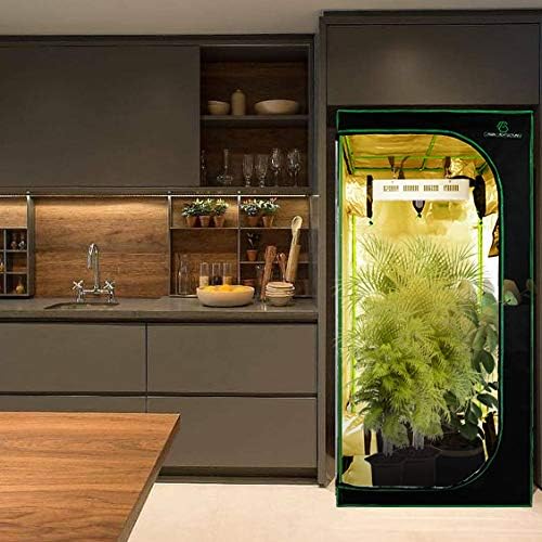 Reflektierendes Growzelt mit Bodenwanne, 60x60x120 cm