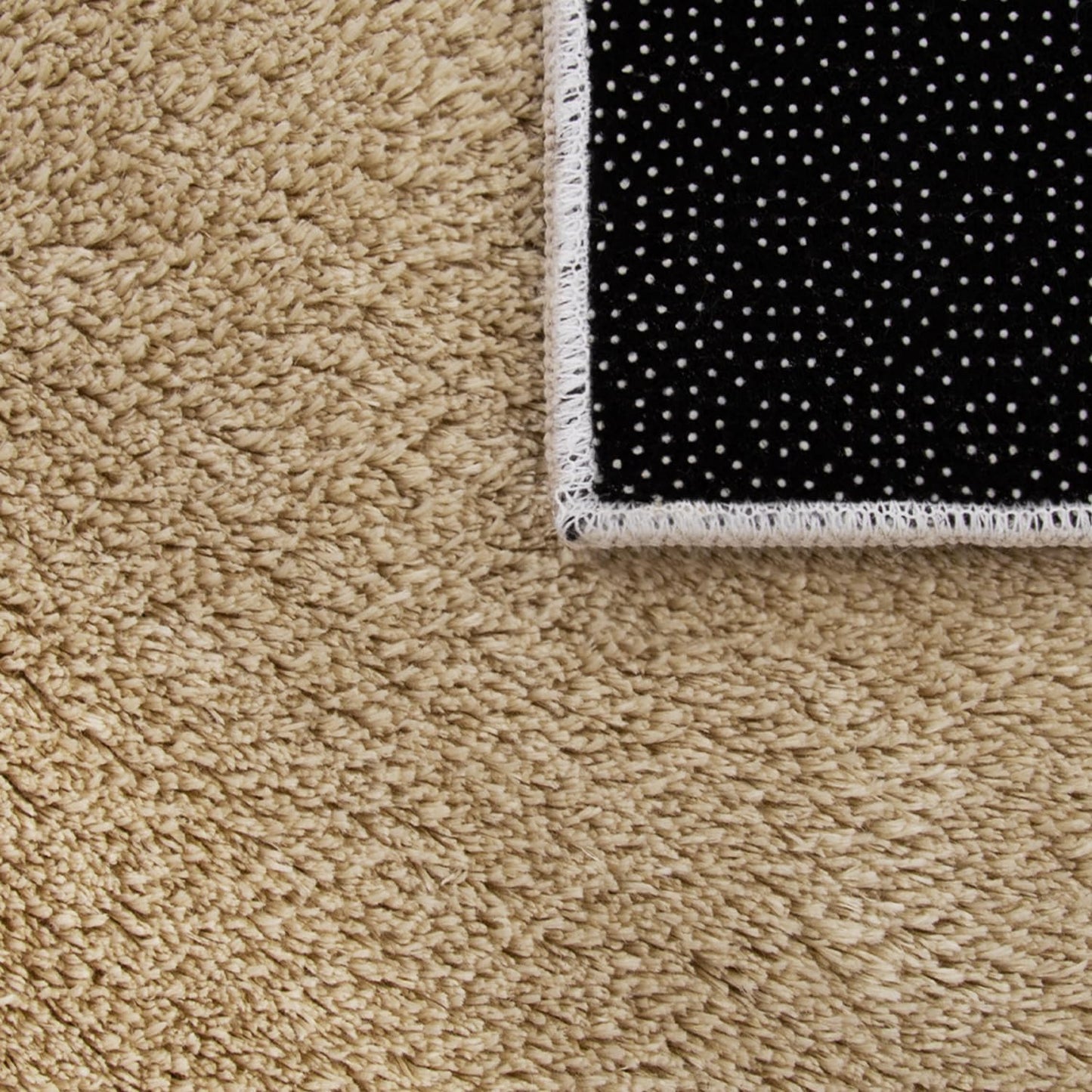 Kuscheliger Wohnzimmerteppich, waschbar, rutschfest, 120 x 170 cm (Rechteckig) Beige 2