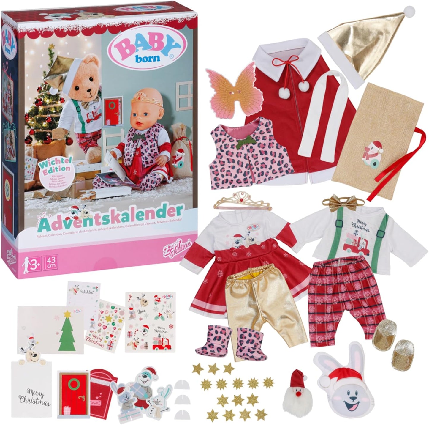 Adventskalender mit Puppenkleidung und Accessoires, 2024