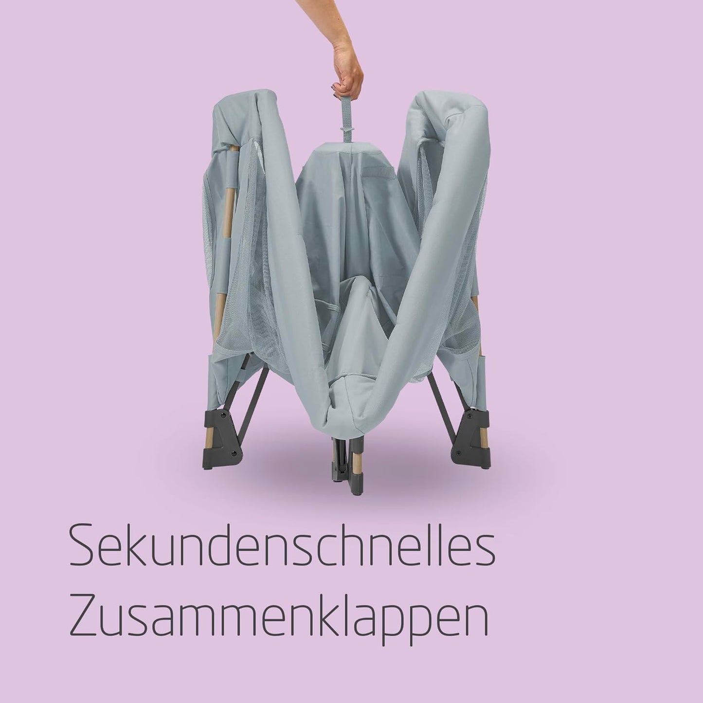 Swift 3-in-1 Reisebett höhenverstellbar mit Matratze, Swift Beyond Grey Eco Care