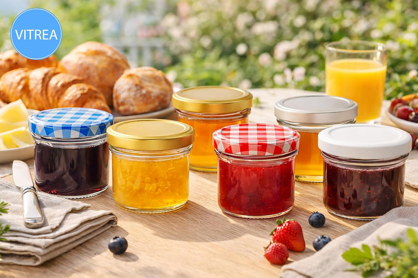 Marmeladengläser Set mit Schraubdeckel (25 x 125 ml), 125 ml 25