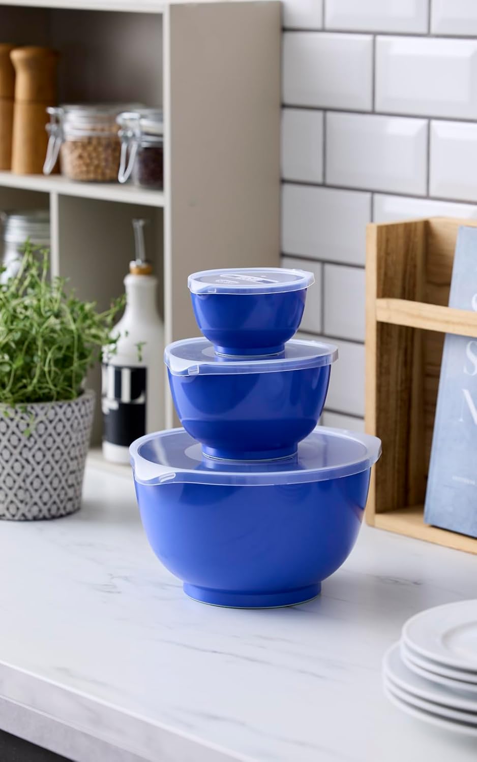 6-teiliges Margrethe Rührschüssel-Set, 22,7 x 22,7 x 15,6 Electric Blue