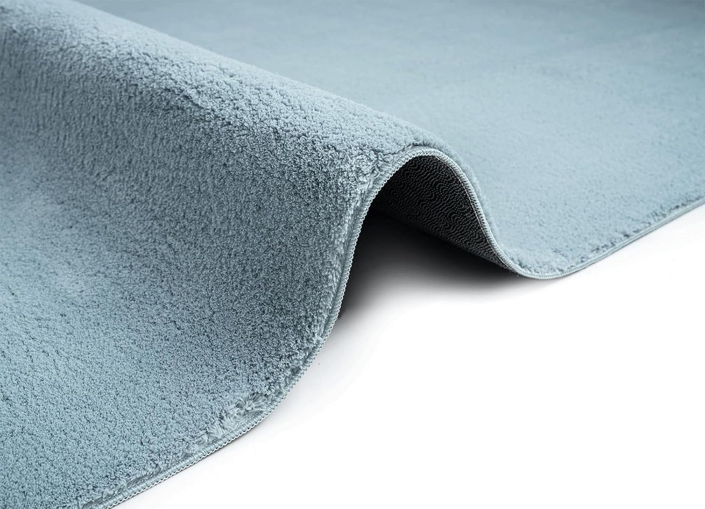 Relax Badezimmerteppich, rutschfest, flauschig und waschbar, 80 x 150 cm Blau