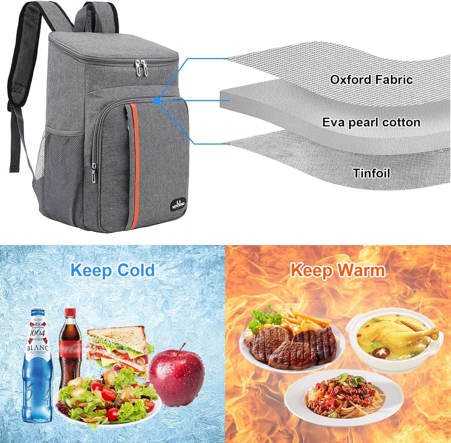 Auslaufsicherer Kühlrucksack
