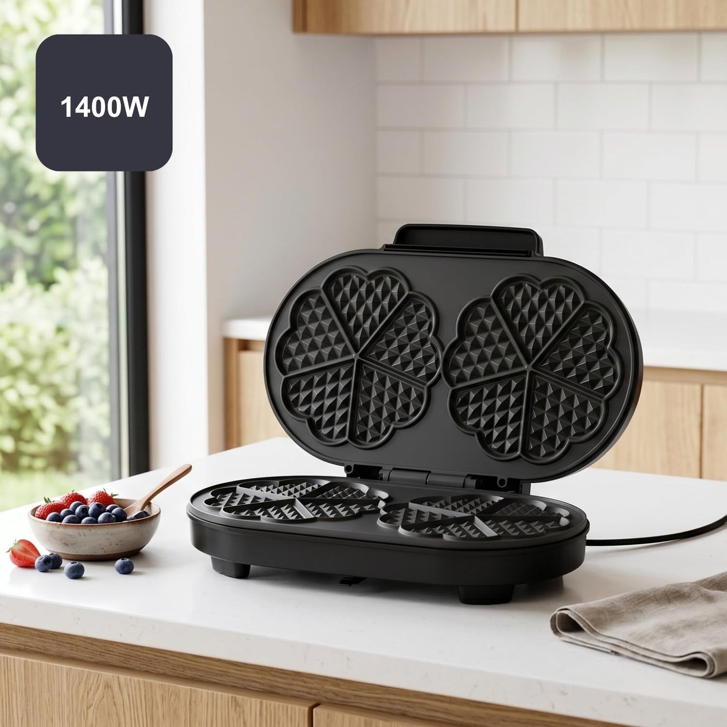 Doppel Waffeleisen mit Temperaturregelung