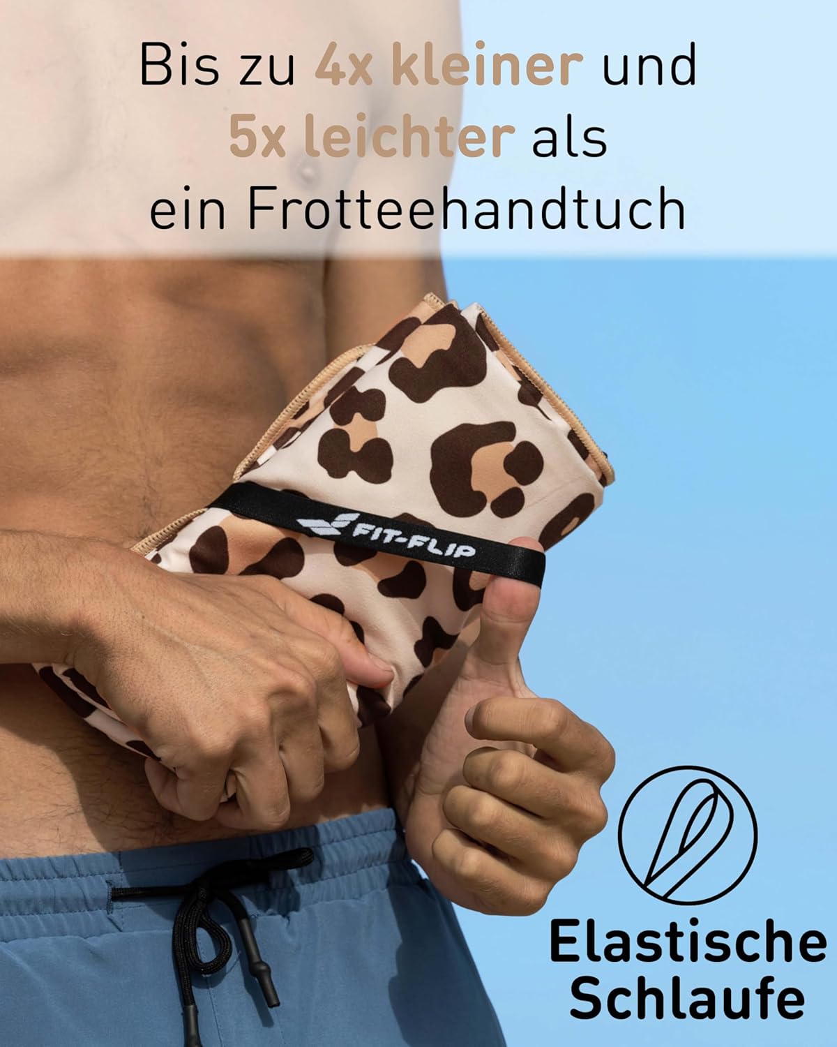 XXL-Mikrofaser-Strandtuch, 200cm x 90cm 32 Leo