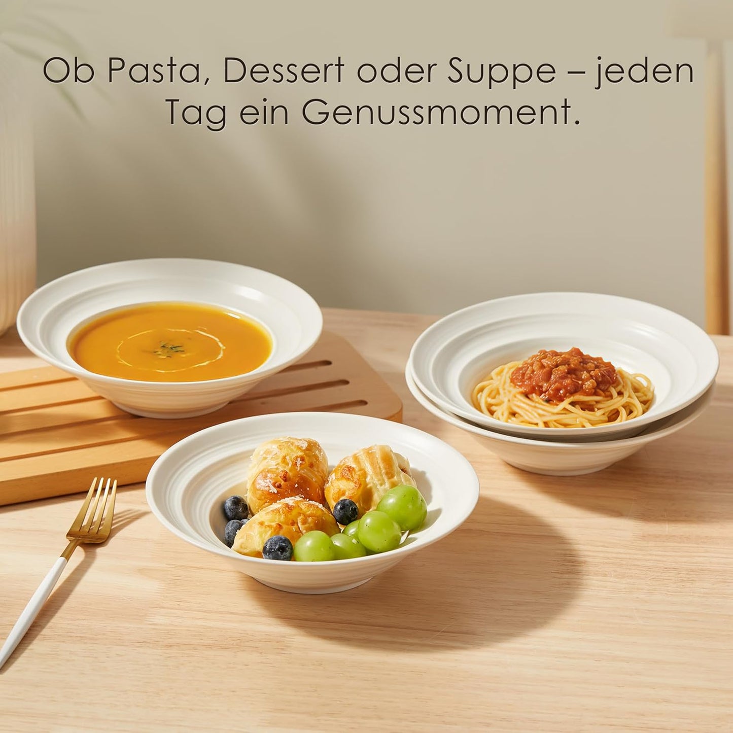Suppenteller-Set, Weiss 24er set