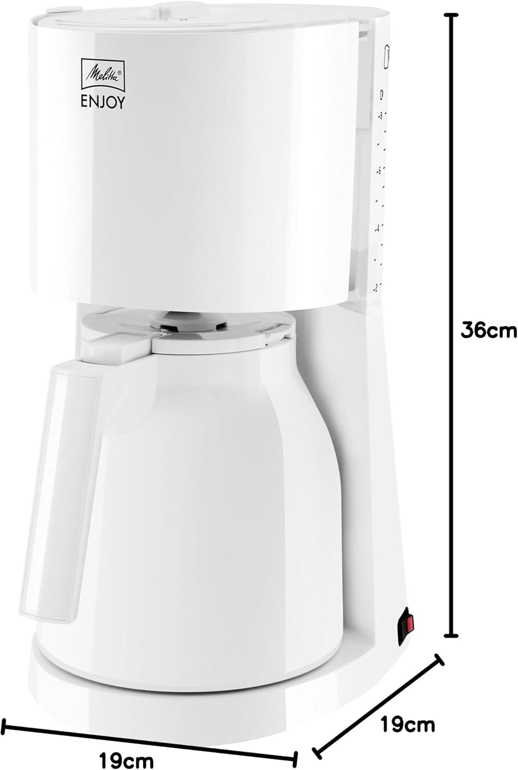 Enjoy 1017-05 Filterkaffeemaschine mit Thermokanne, Weiss, Thermkanne, Single